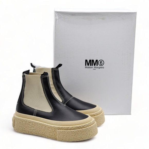 MM6 Maison Martin Margiela Shoes - MM6 MAISON MARGIELA Leather Ankle Boots 35.5